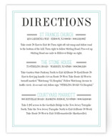 Wed in Type Directions Cards