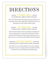 Wed in Type Directions Cards