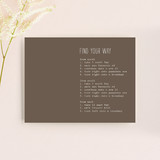 Directions Cards