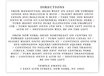 Notable Directions Cards