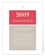Wedding by Numbers Directions Cards