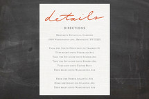 Directions Cards