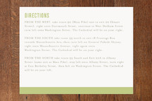 Directions Cards