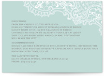 White Lace Directions Cards
