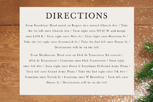 Directions Cards
