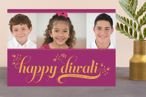 Floral Diwali Diwali Cards
