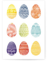 Painted Eggs Easter Cards