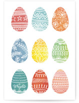 Painted Eggs Easter Cards