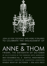 Chandelier Engagement Party Invitations