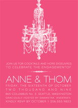 Chandelier Engagement Party Invitations