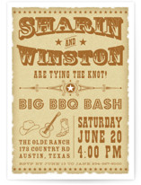 Vintage Western Engagement Party Invitations
