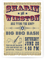 Vintage Western Engagement Party Invitations