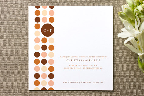 Circle Line Dance Engagement Party Invitations