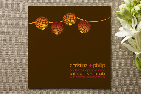 Eat + drink + mingle Engagement Party Invitations