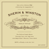 Old Time BBQ Engagement Party Invitations
