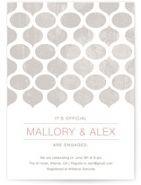 Modern Pattern Engagement Party Invitations