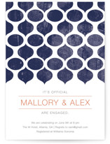 Modern Pattern Engagement Party Invitations