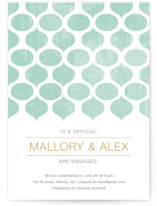 Modern Pattern Engagement Party Invitations