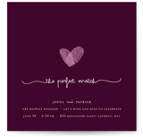 Fingerprint Heart Engagement Party Invitations