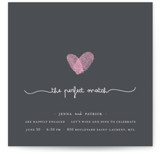 Fingerprint Heart Engagement Party Invitations