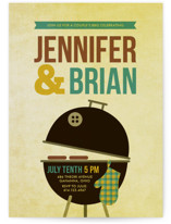 Weber Grill Engagement Party Invitations