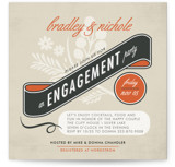 Classic Vintage Engagement Party Invitations