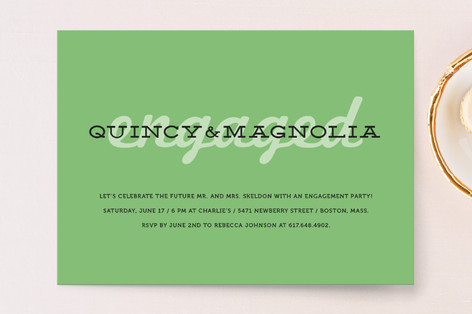 Bold Engagement Engagement Party Invitations