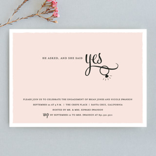 He Asked Engagement Party Invitations