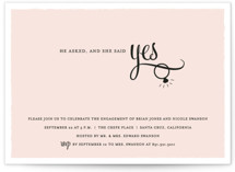 He Asked Engagement Party Invitations