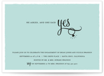 He Asked Engagement Party Invitations