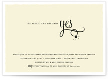 He Asked Engagement Party Invitations