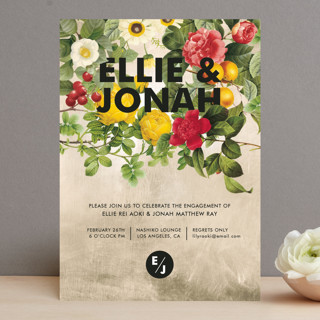 Flora Engagement Party Invitations
