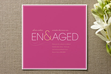 Engaged Engagement Party Invitations