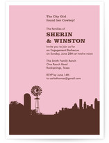 Town & Country Engagement Party Invitations