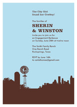 Town & Country Engagement Party Invitations