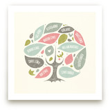 Folk Family Tree Art Prints