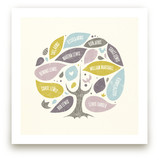 Folk Family Tree Art Prints
