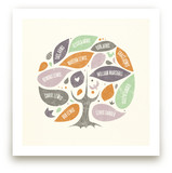 Folk Family Tree Art Prints