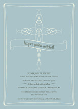 Delicate Cross First Holy Communion Invitations