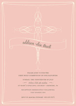 Delicate Cross First Holy Communion Invitations