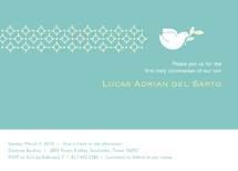 Dove on Gray First Holy Communion Invitations