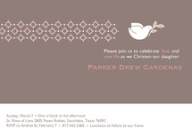 Dove on Gray First Holy Communion Invitations