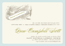 float + birdie baptism First Holy Communion Invitations