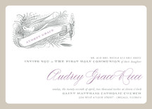 float + birdie baptism First Holy Communion Invitations