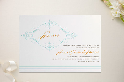 French Vintage First Holy Communion Invitations