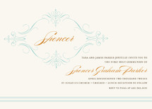 French Vintage First Holy Communion Invitations