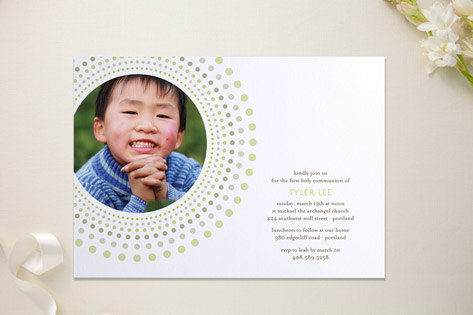 Joyful Bursts First Holy Communion Invitations