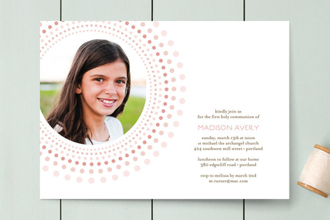 Joyful Bursts First Holy Communion Invitations
