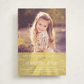 Sweet Scallop First Holy Communion Invitations