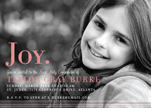 Simple Stripes First Holy Communion Invitations